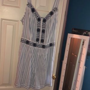 True Craft blue and white romper